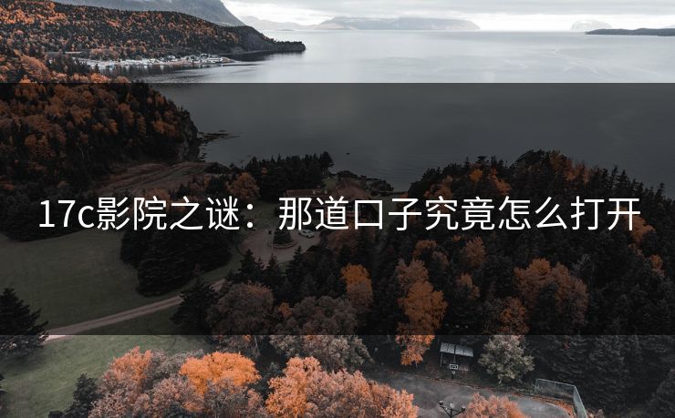 17c影院之谜：那道口子究竟怎么打开  第1张